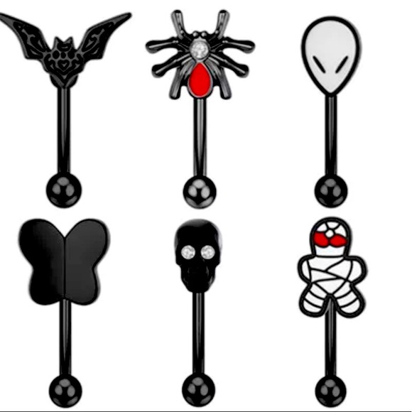 6PCS Eyebrow Piercing Set - Picture 1 of 2